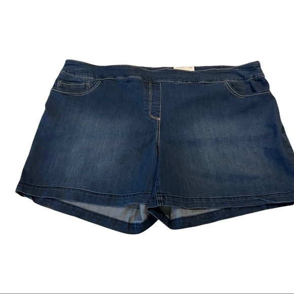 tummy control denim shorts